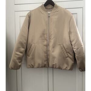 River Island women’s beige puffer padded bomber jacket Sz. S